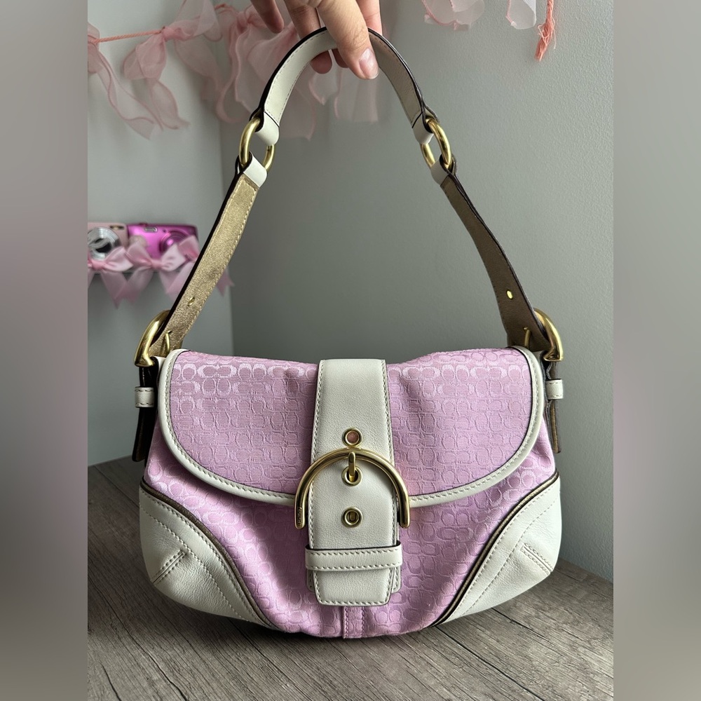 Vintage Coach Pink/Lavender SohoFlap Bag!